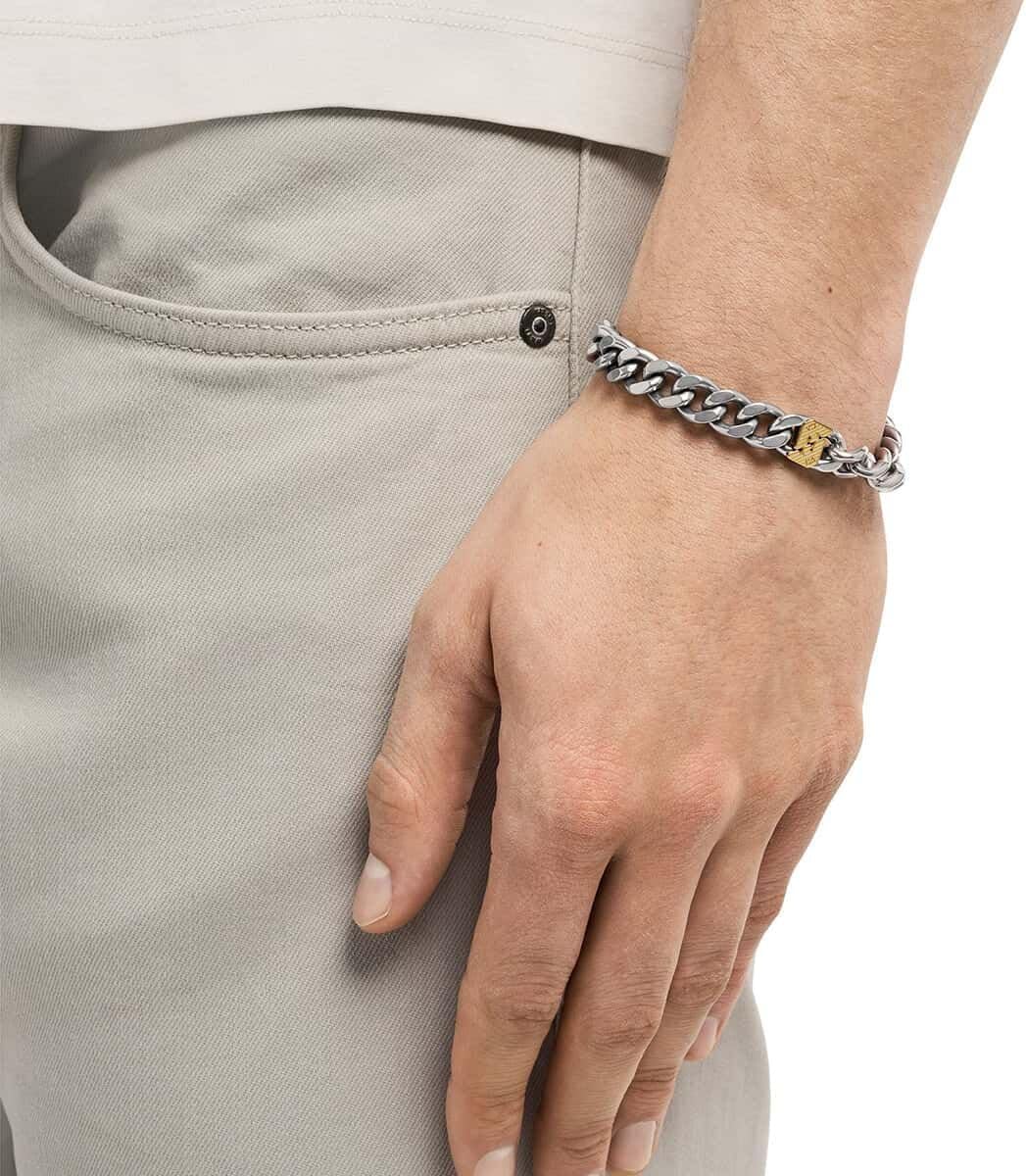 Thumbnail 2 de Emporio Armani Herrenarmband aus Edelstahl – Bi-Color-Finish, gebürstet, Karabinerverschluss