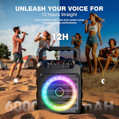 Thumbnail 4 de Dislocati Karaoke Machine with 2 Wireless Microphones — Portable Bluetooth PA for Home Parties