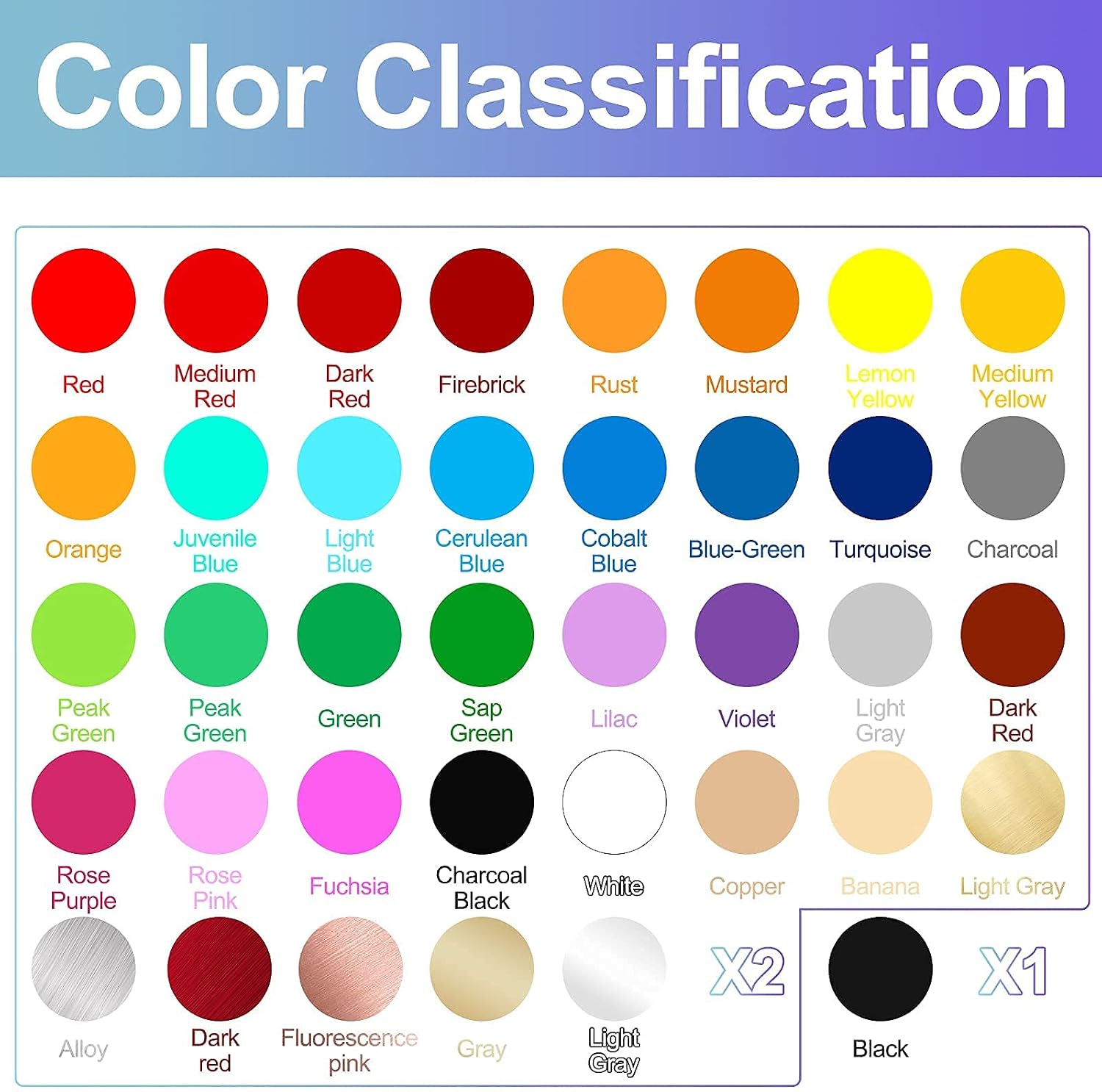Detalle de IModeur 75er Vinylfolie Plotter-Set für Schneidemaschinen (30,5 x 30,5 cm, 38 Farben – matt & glänzend)