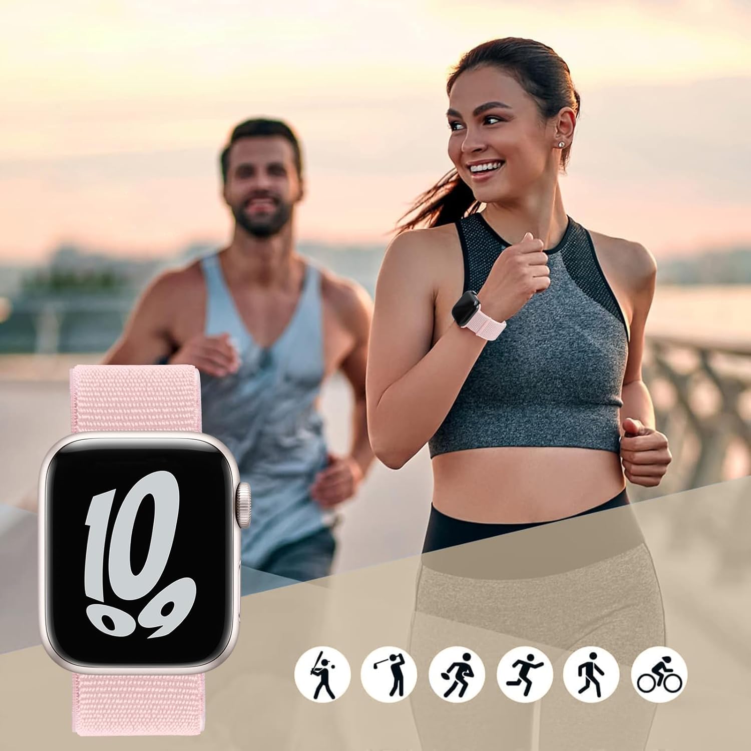 Thumbnail 5 de Yoohoo Nylon Strap for Apple Watch 44mm