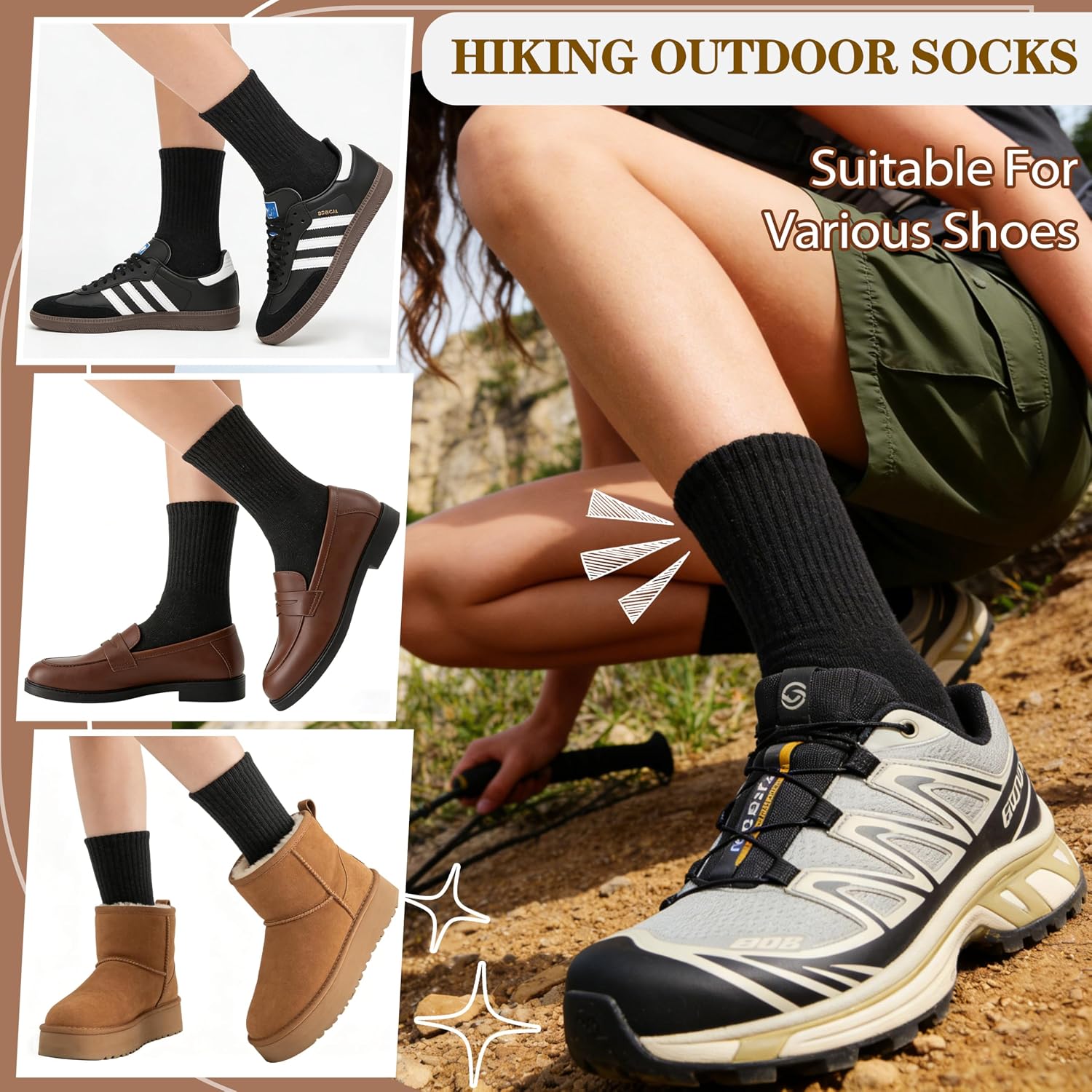 Thumbnail 5 de PROETRADE Merino Wool Socks 5-pack