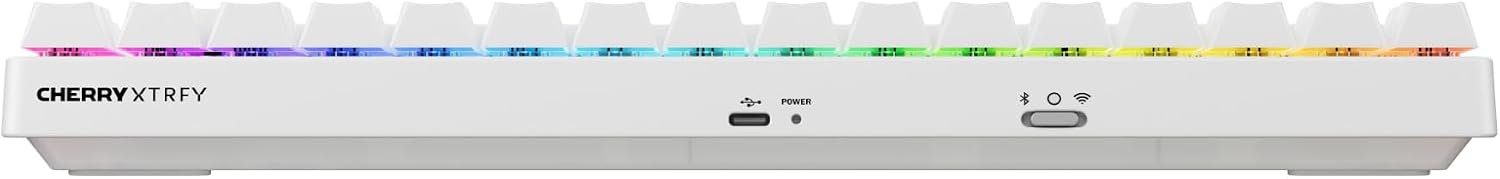 Detalle de CHERRY XTRFY K33 Compact Wireless – klawiatura 75% RGB, IP54, układ FR AZERTY