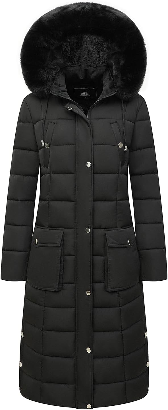 Detalle de MOERDENG Women's Long Waterproof Puffer Jacket