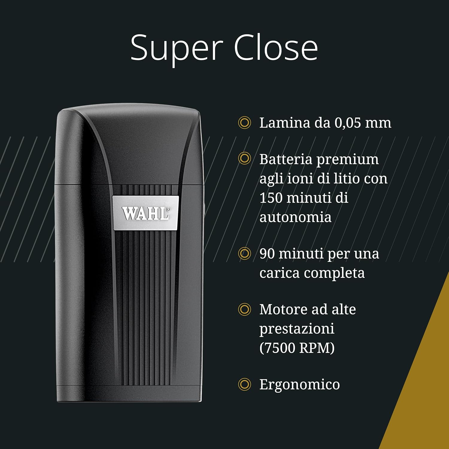 Detalle 2 de Wahl Super Close: rasatura di precisione per rifiniture leggendarie