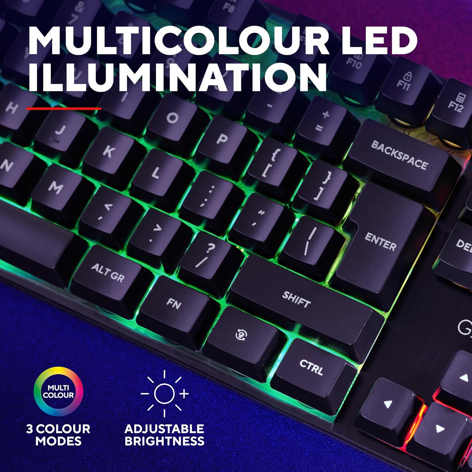 Detalle 2 de Trust GXT 835 Azor Gaming Keyboard UK