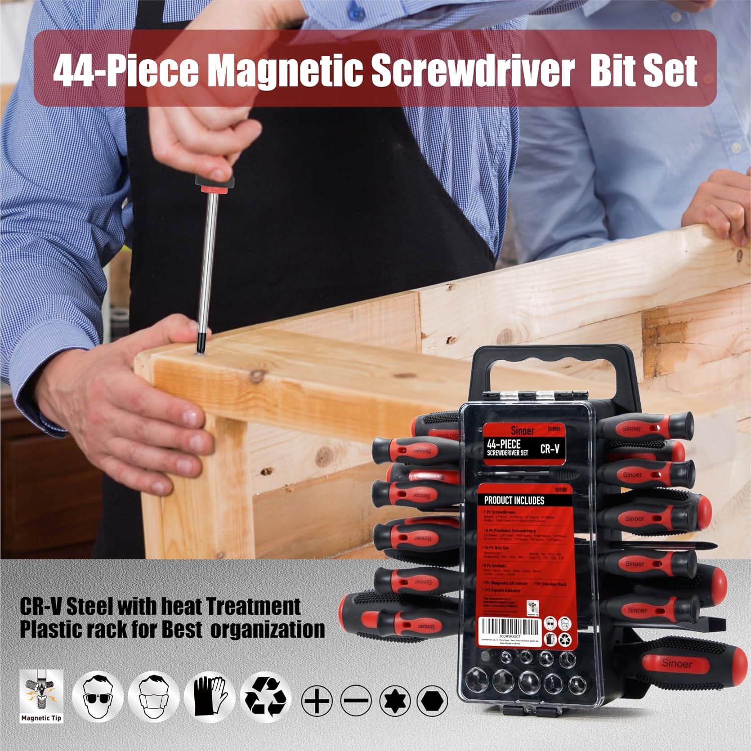 Thumbnail 2 de Juego de destornilladores magnéticos 44 piezas