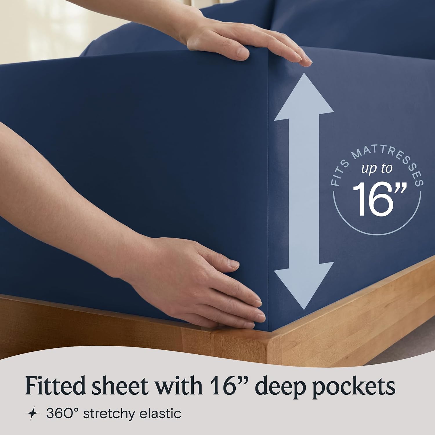 Detalle de LuxClub 4 PC Queen Sheet Set — Breathable, Deep Pocket, Wrinkle-Free Microfiber Luxury