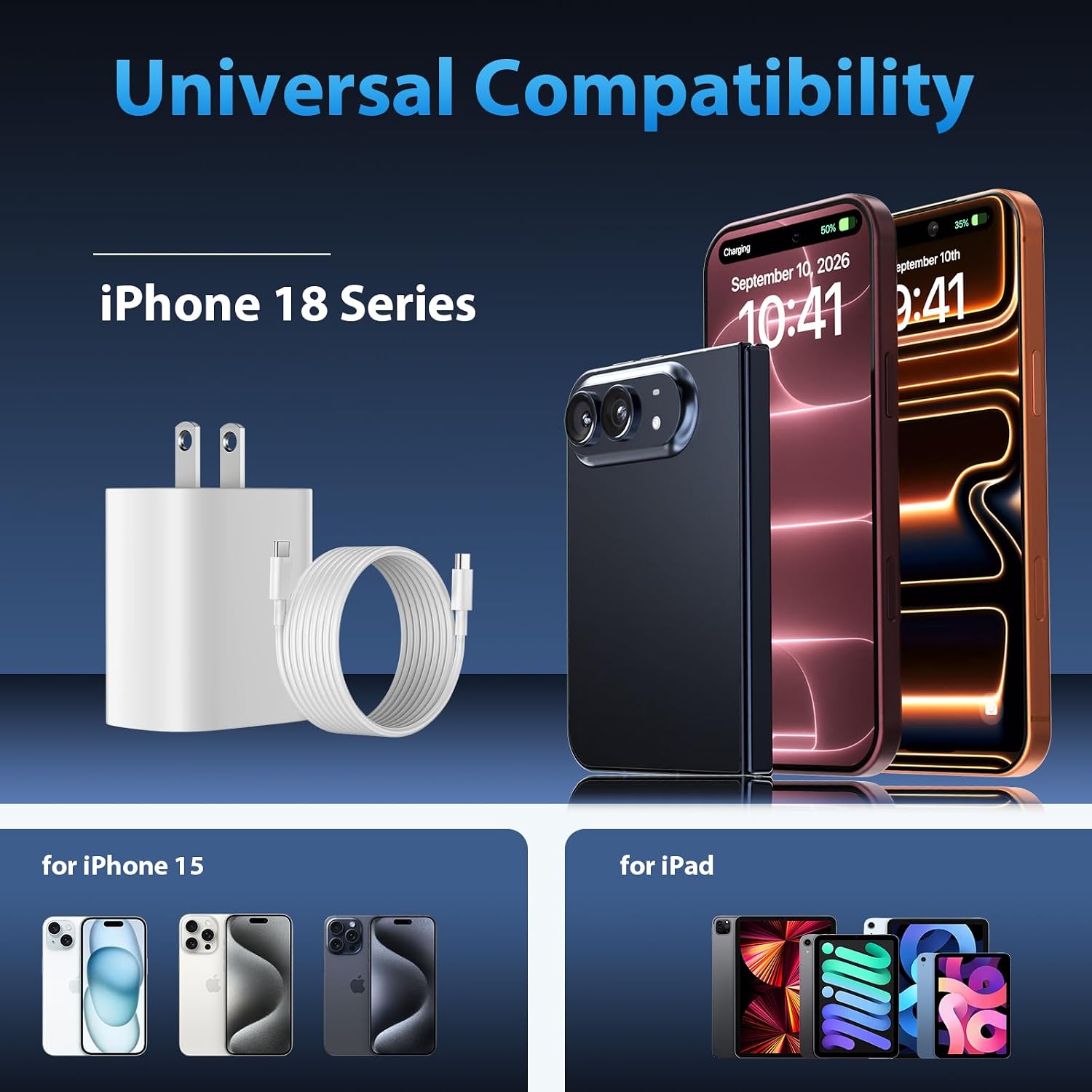 Thumbnail 4 de Apple iPhone USB‑C Fast Charging 10 ft Cable