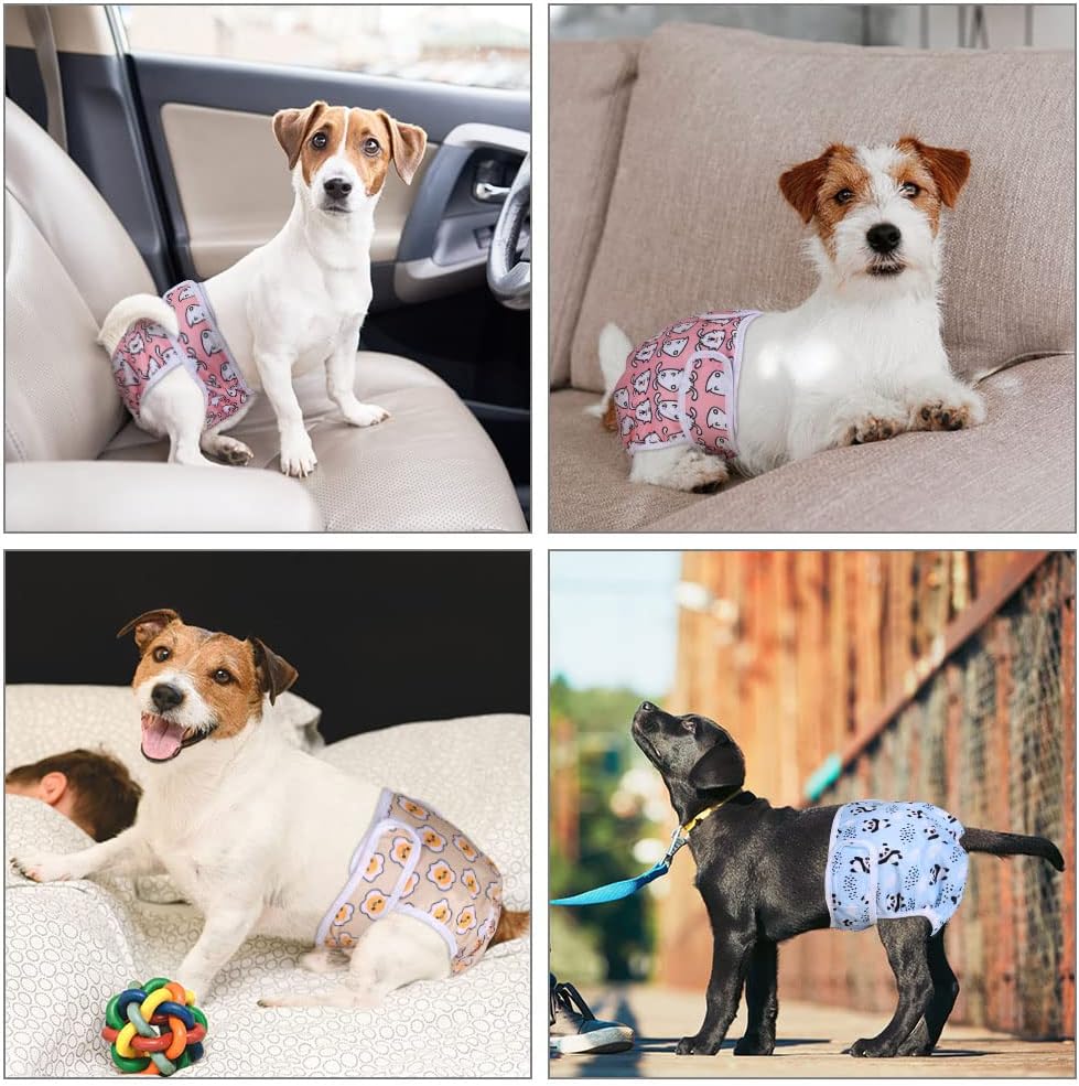 Detalle de vsshe Reusable Dog Diapers 3 Pack – Super Absorbent Washable Female Dog Diapers