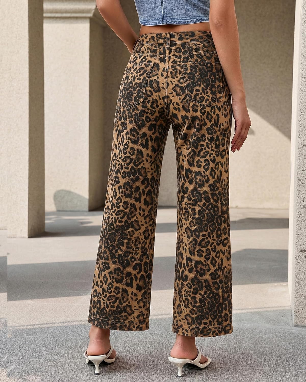 Detalle 2 de luvamia Wide Leg Jeans 28-inch leopard print