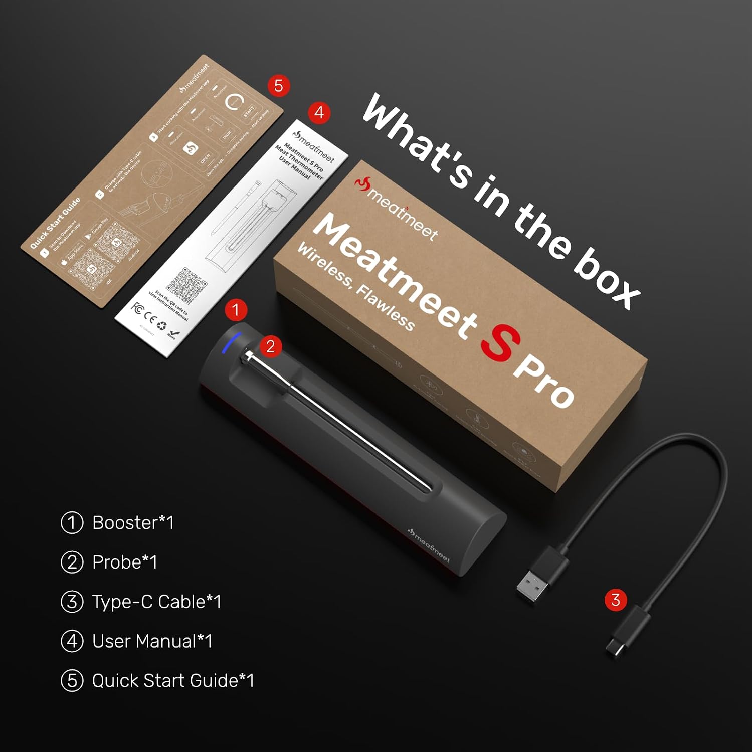 Thumbnail 6 de Meatmeet S Pro Bluetooth meat thermometer 6-sensor