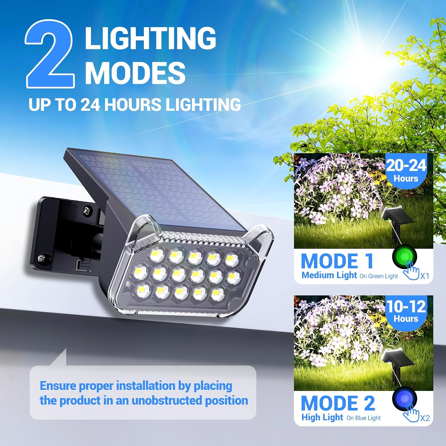 Detalle 2 de Solar Outdoor Spotlights 4-Pack