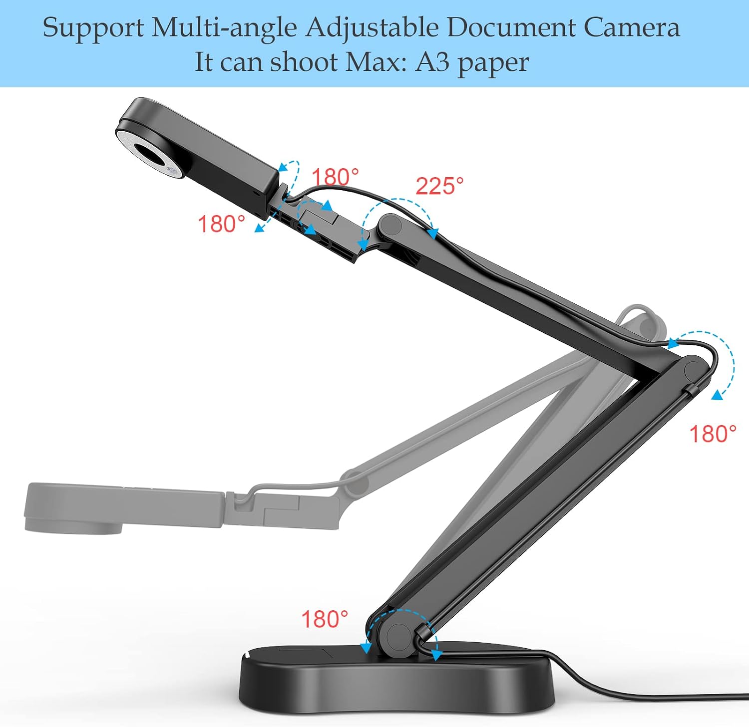 Thumbnail 6 de PAKOTOO 8MP USB Visualiser for A3/A4 Document Camera