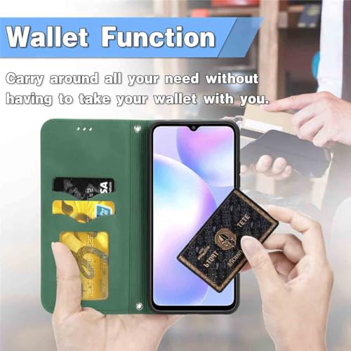 Detalle de WBWONE Coque à Realme 8 5G / Realme Narzo 30 5G — Étui portefeuille magnétique en cuir PU, vert