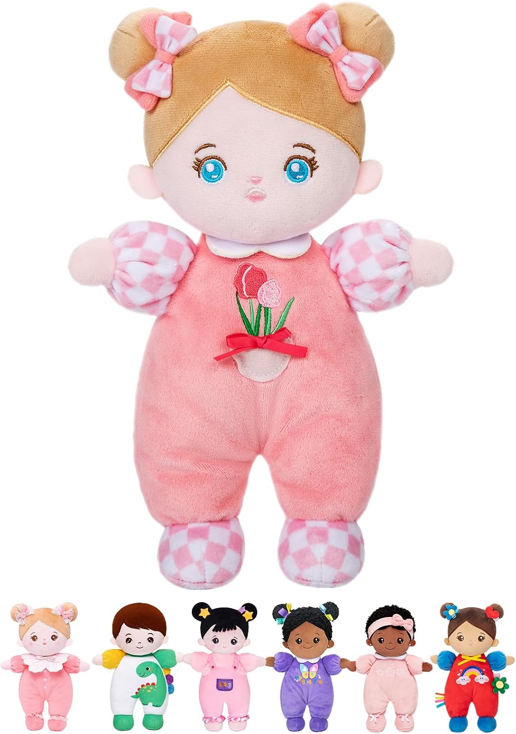 Thumbnail 6 de OUOZZZ 25cm Black Rag Doll – Washable Soft Baby Doll for Girls