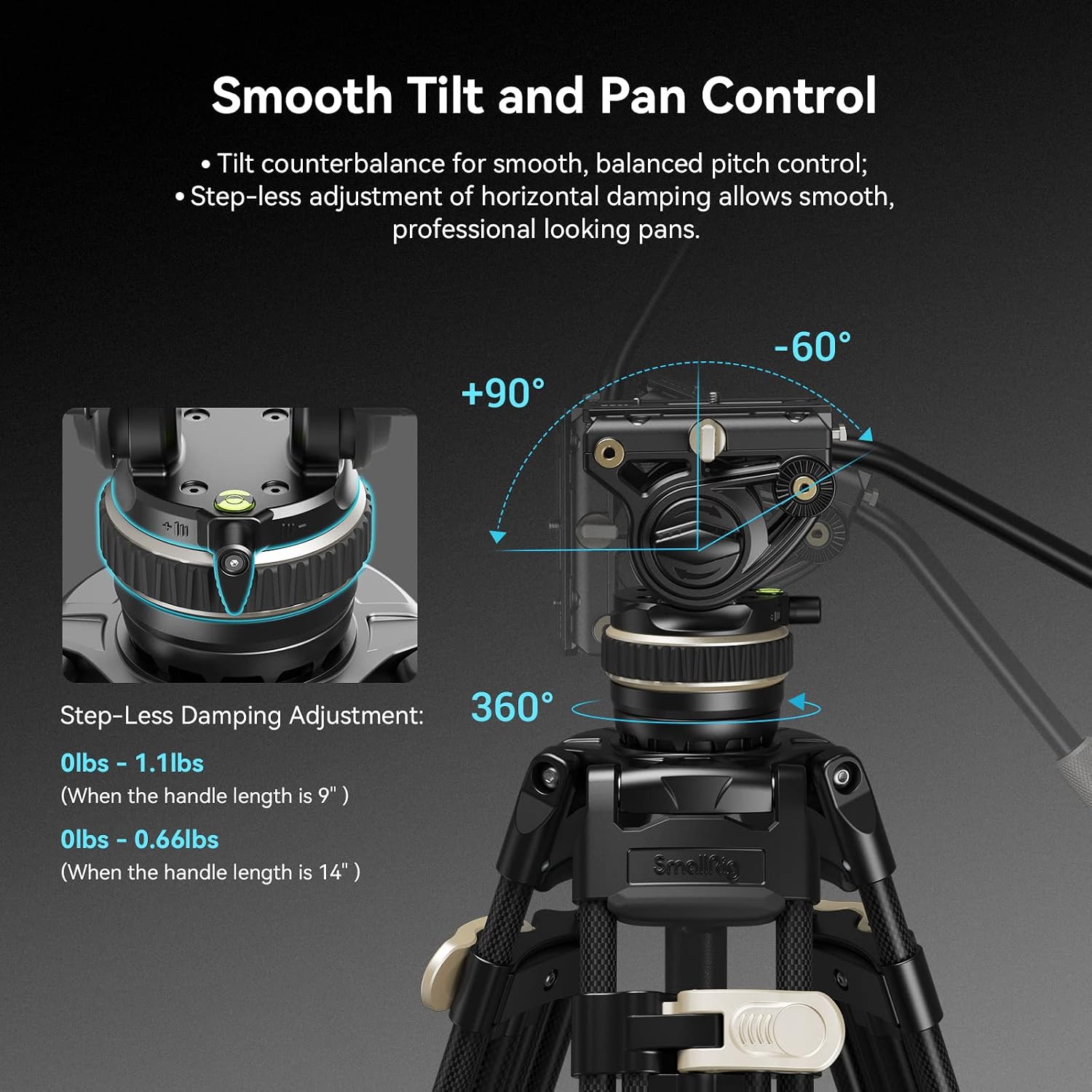 Thumbnail 2 de SMALLRIG 3989 Videostativ 197 cm