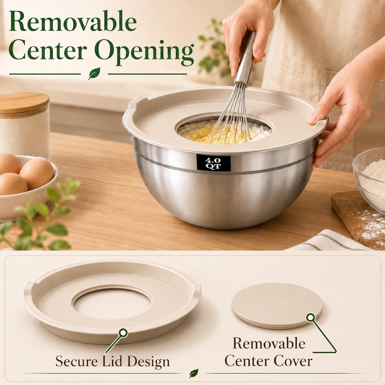 Thumbnail 4 de Boskermeal Stainless Steel Mixing Bowls, 5 Sizes