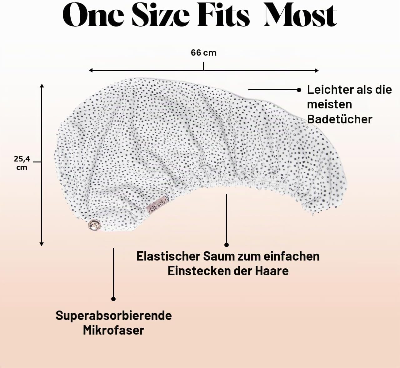 Thumbnail 2 de Kitsch Mikrofaser-Haarhandtuch