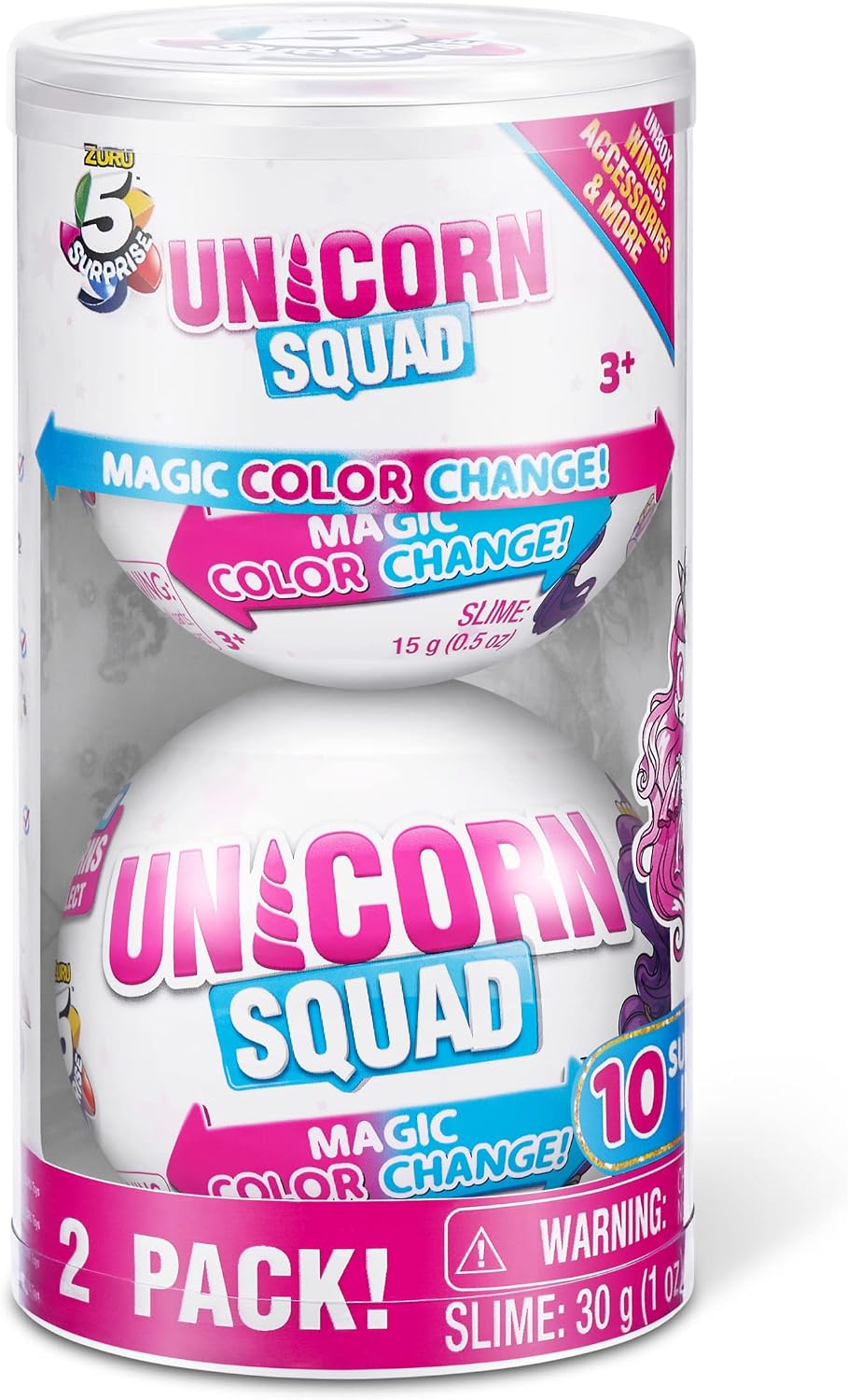 Thumbnail 1 de 5 Surprise Unicorn Squad Magic Color Change Series 7 Einhorn mit Zubehör & Flügel (2er-Pack) – Farbwechsel-Spielzeug