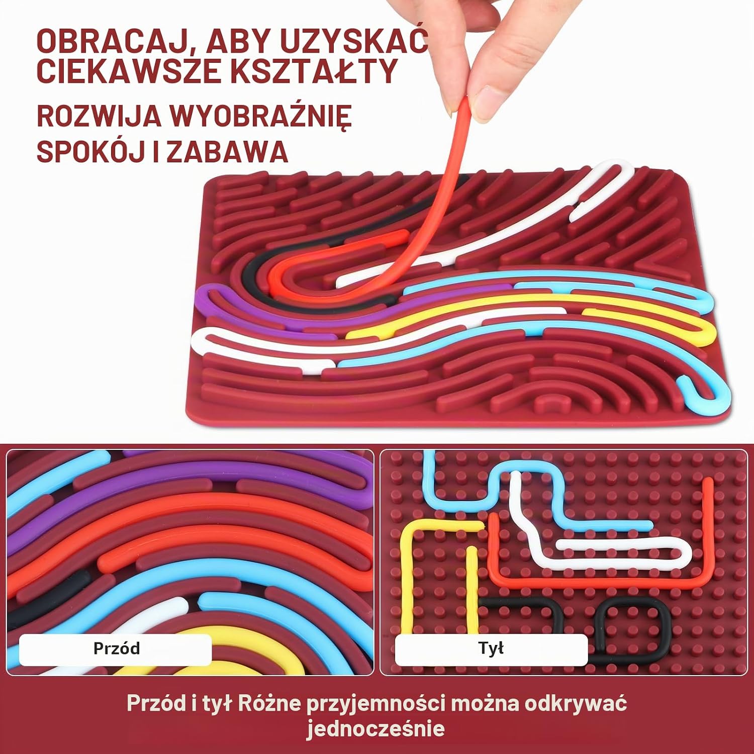 Detalle de InemzTal LC2455 – sensoryczna tablica Montessori z 11 prętami do liczenia