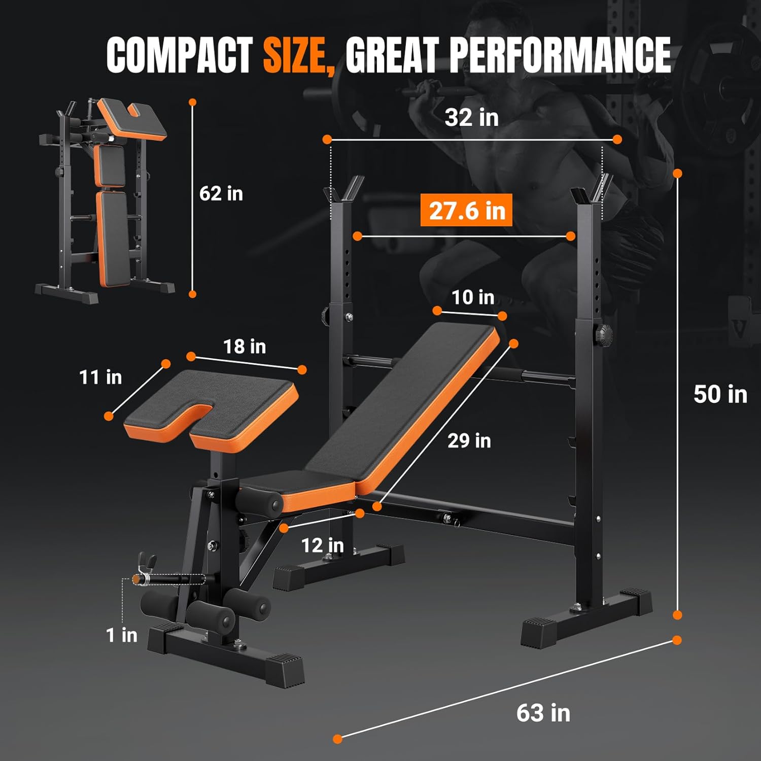 Thumbnail 5 de YOLEO Hantelbank Klappbar 250 kg Trainingbank