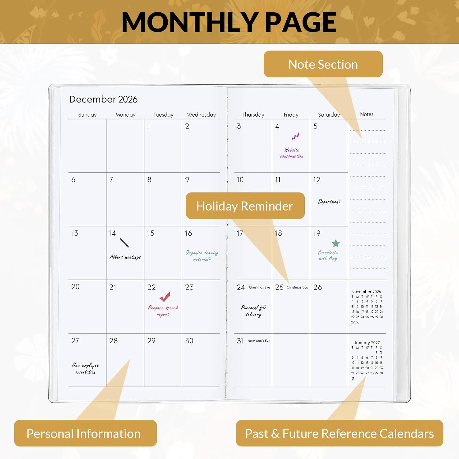 Detalle de KONVINIT Pocket Planner 2026–2027