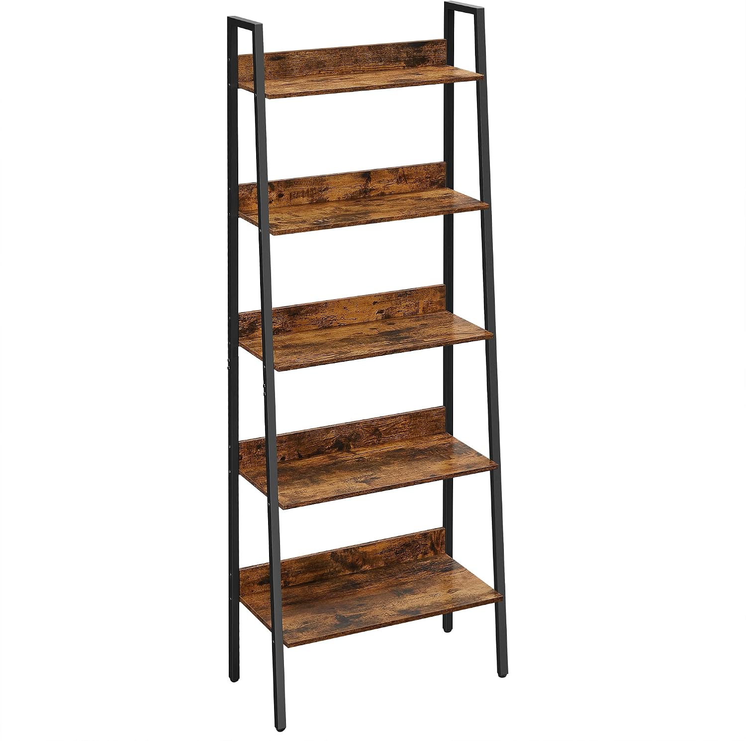 Detalle de VASAGLE LLS067B01 BARNET 5-Tier Ladder Shelf, Rustic Brown and Black