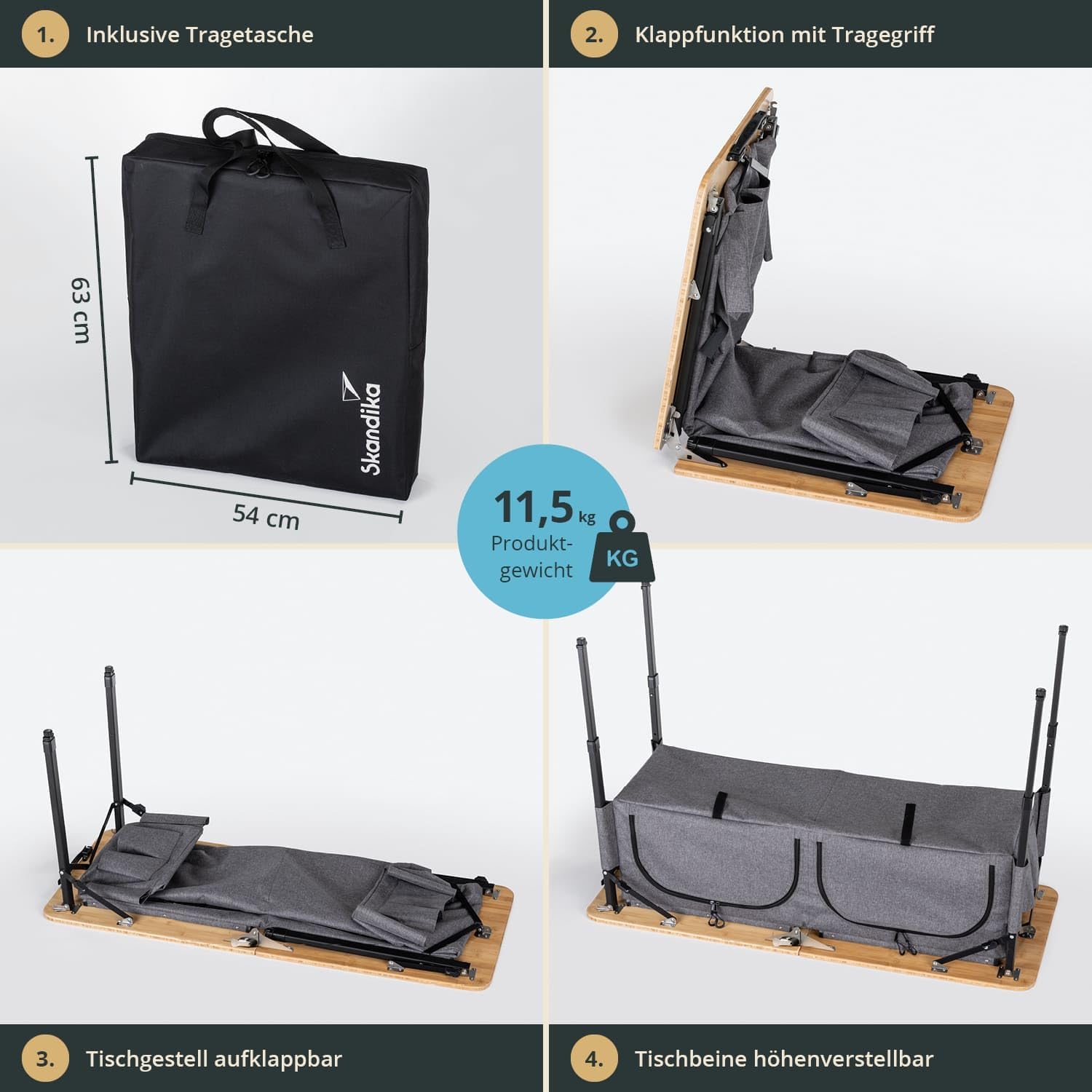 Detalle 2 de Skandika Tolja Campingtisch mit Schrank