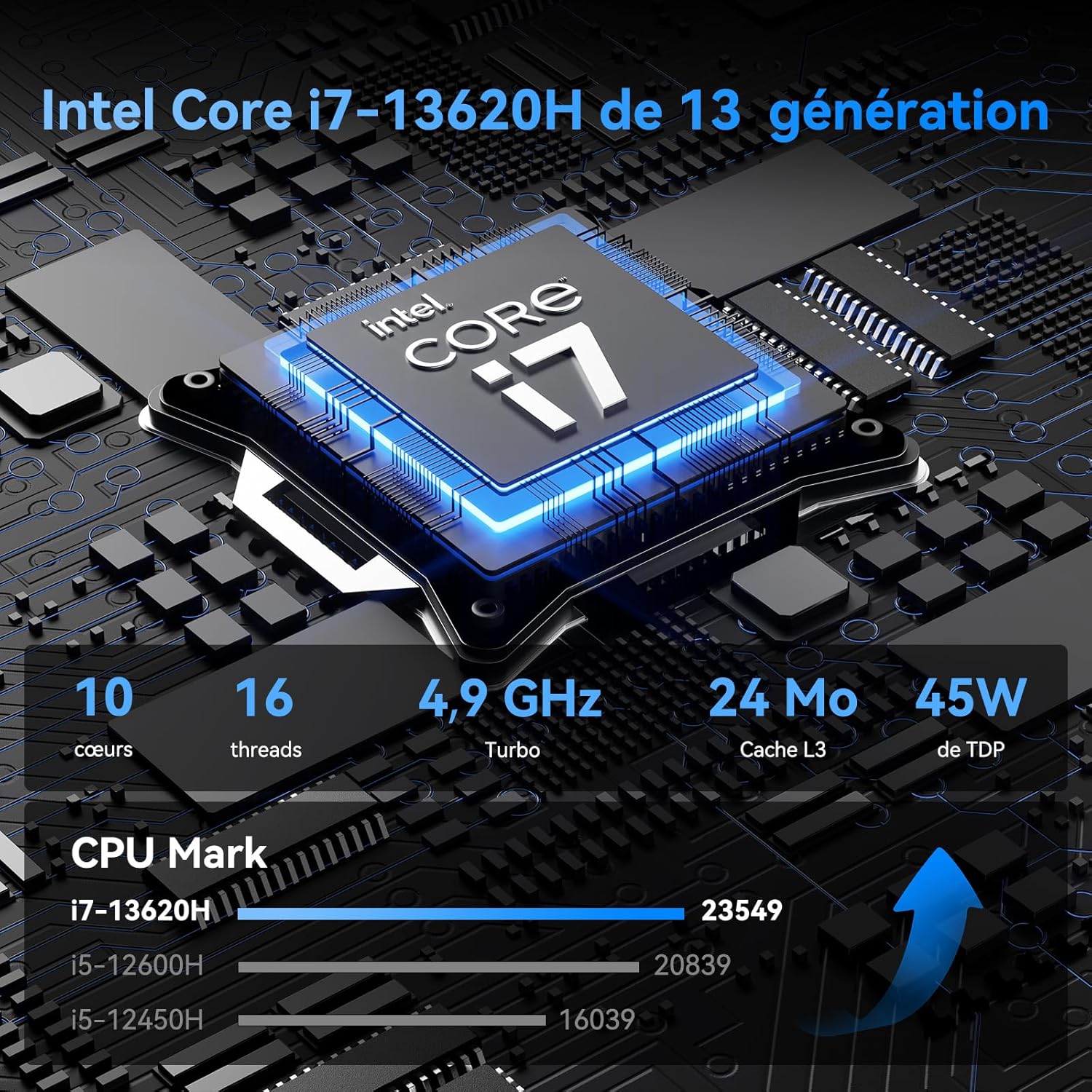 Thumbnail 2 de GEEKOM IT13 mini PC Intel i7, 16 Go