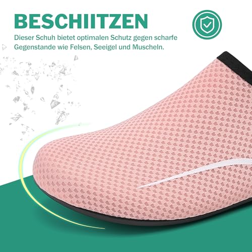 Thumbnail 5 de Sixspace Badeschuhe Damen Wasserschuhe Rosa, Größe 39 EU – rutschfest, schnell trocknend