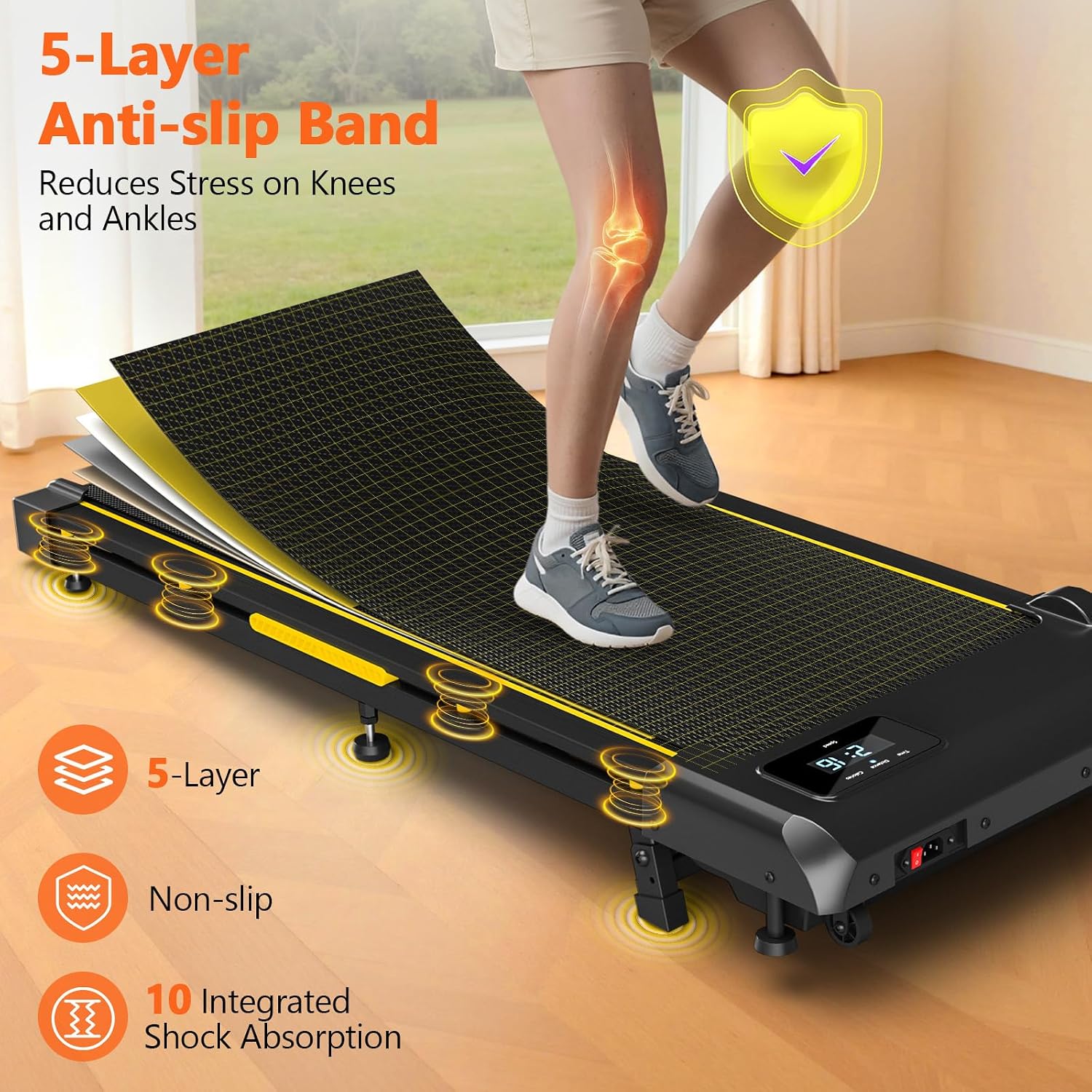 Thumbnail 3 de Walking pad treadmill 1-12KM/H, 9% incline