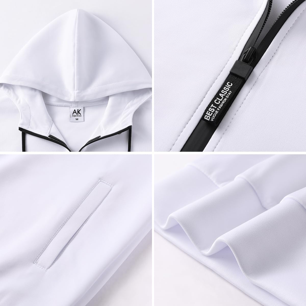 Detalle 2 de Arjen Kroos Men’s Two-Piece Tracksuit with Full-Zip Hoodie and Sweatpants