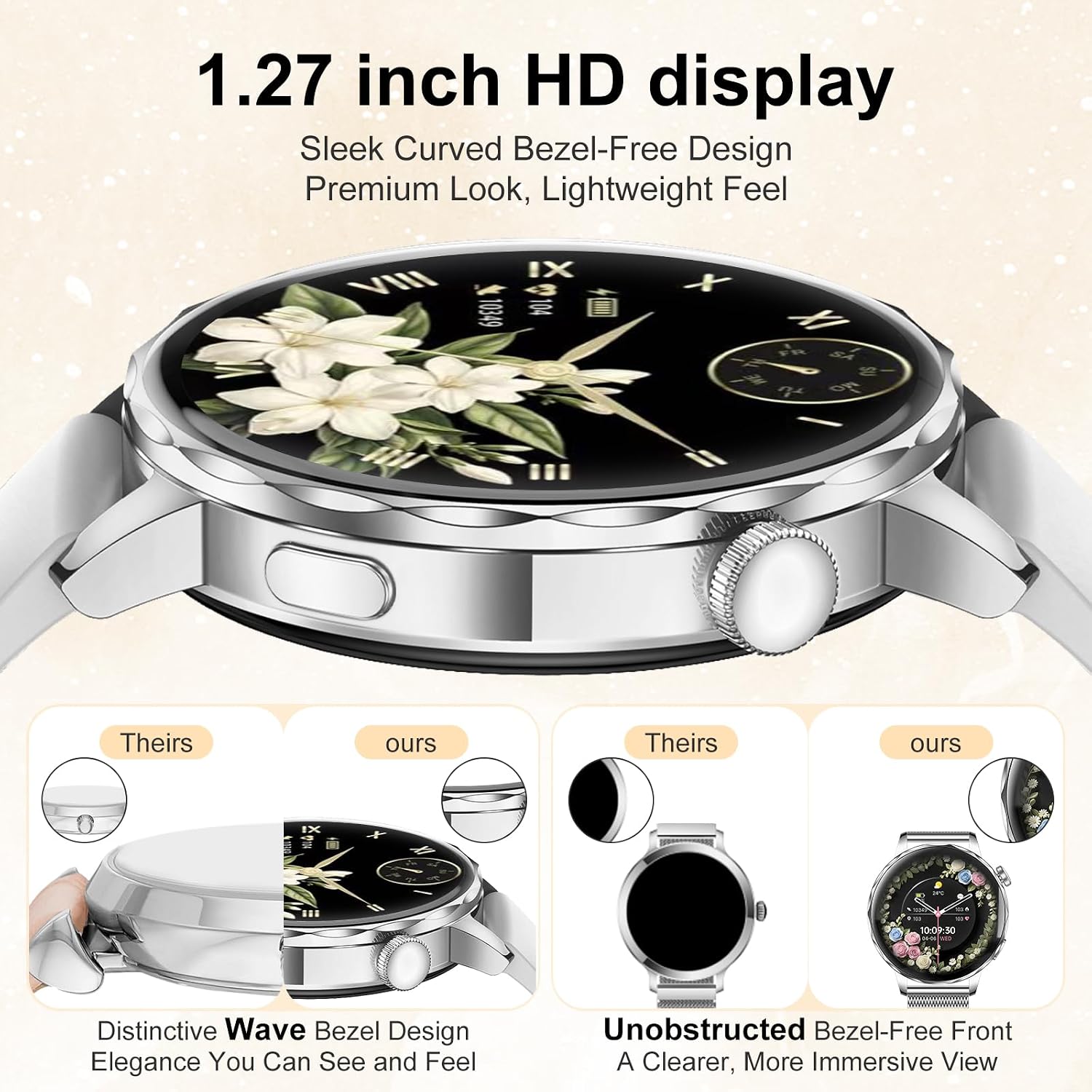 Thumbnail 1 de 1.27 inch smart watch for women with Bluetooth