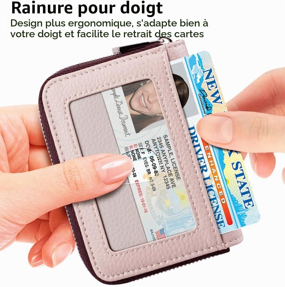 Thumbnail 1 de FurArt FA-OB-LC-BG kaarthouder met rits, RFID-blokkering en sleutelhanger