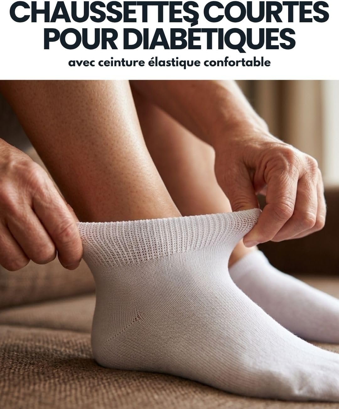 Thumbnail 1 de sockenkauf24 : lot de 10 paires de chaussettes pour diabétiques (sans couture, sans élastique) type sneaker