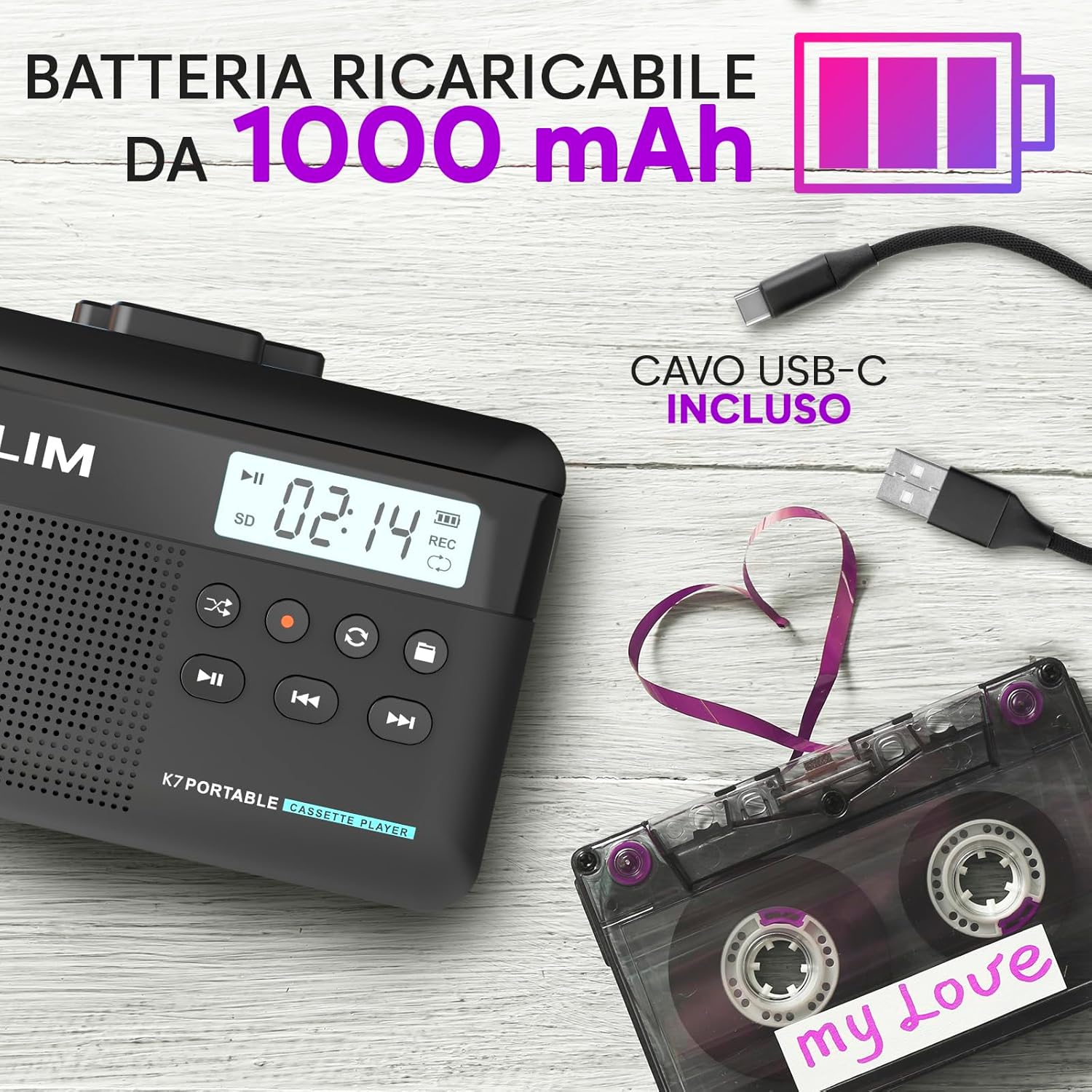 Thumbnail 4 de K7 Cassette Player Convertitore MP3 16 GB