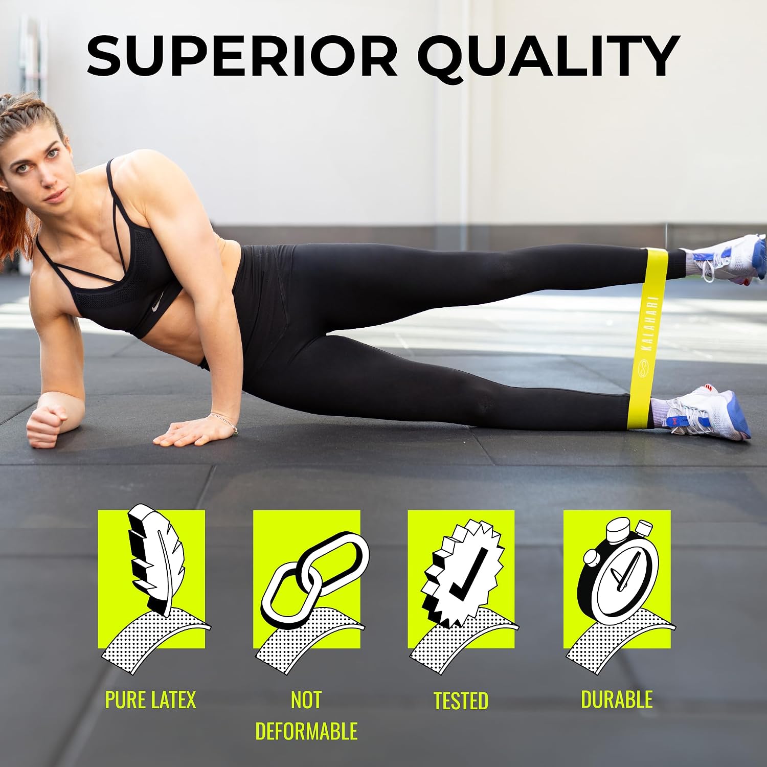 Detalle de KALAHARI 4 wellness Loop Bands Set weerstandsbanden van natuurlijk latex, 5 niveaus