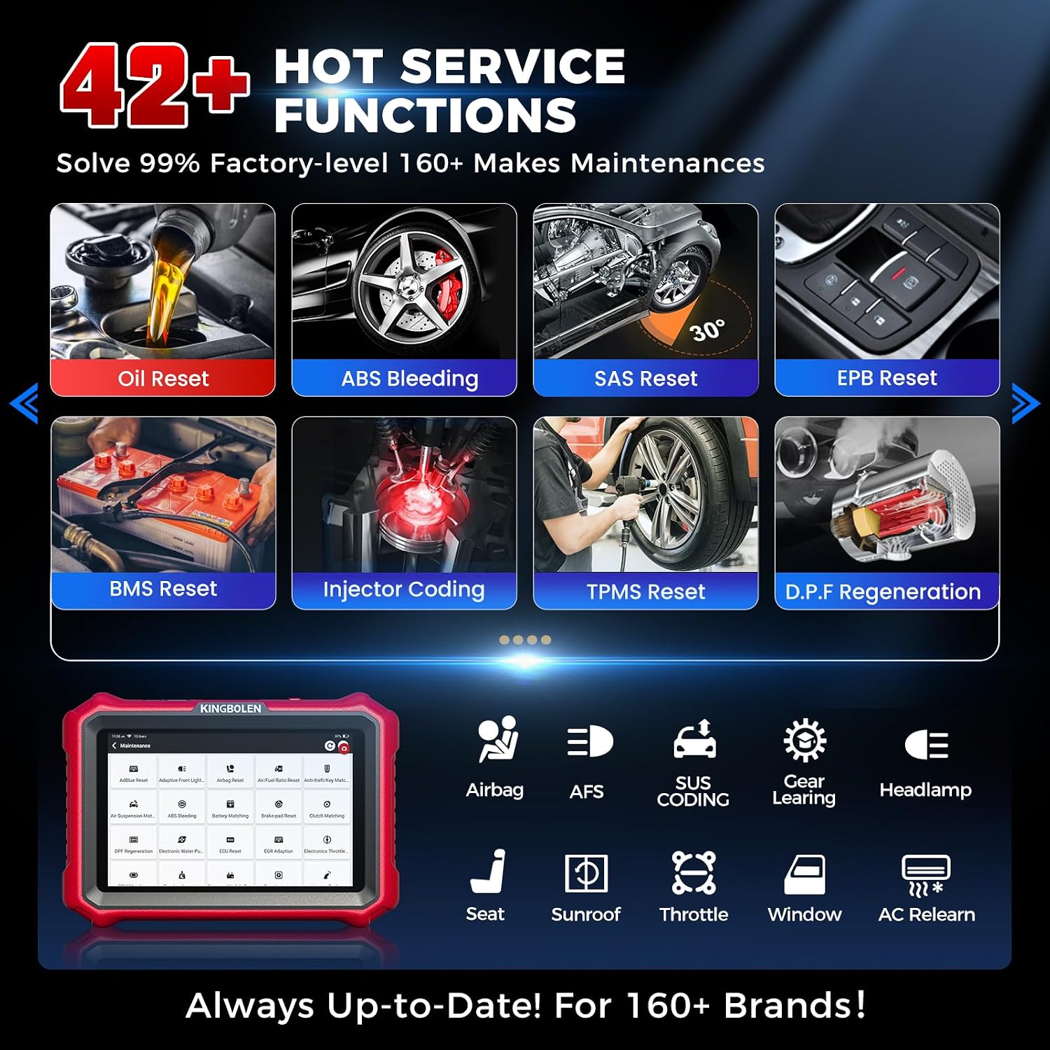 Thumbnail 4 de KINGBOLEN K8 PRO car diagnostic tool 42 resets