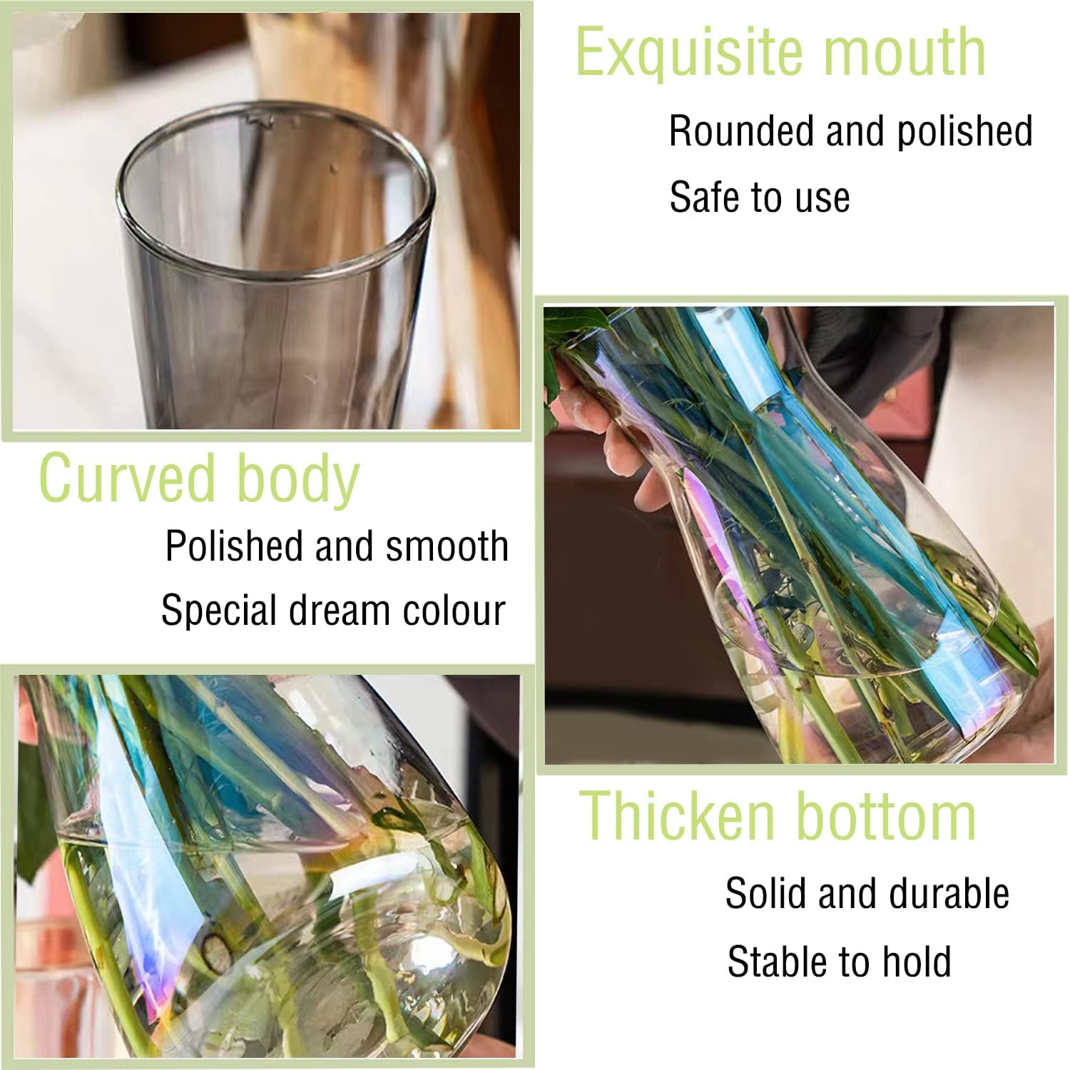 Thumbnail 5 de DARENYI Glass Vase 20cm Clear: A versatile bloom display