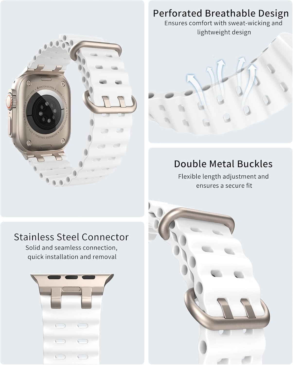 Detalle de Cinturino sportivo Apple Watch Ultra 49 mm Ocean