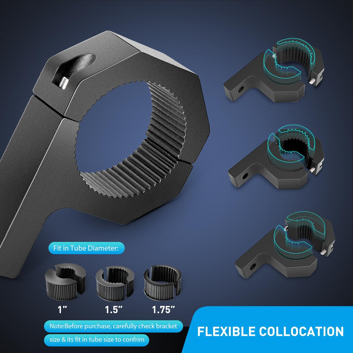 Detalle de Nilight 90020B 2-Pack Mounting Bracket 🔩