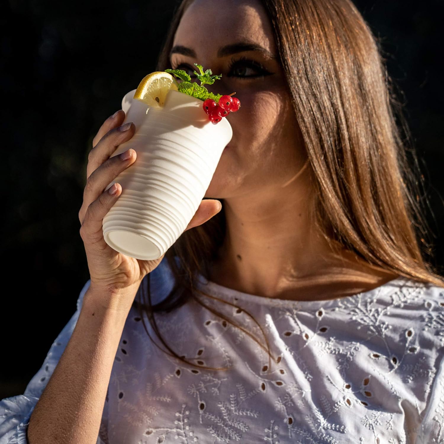 Detalle 2 de Guzzini Tierra set 6 bicchieri bassi 350 ml