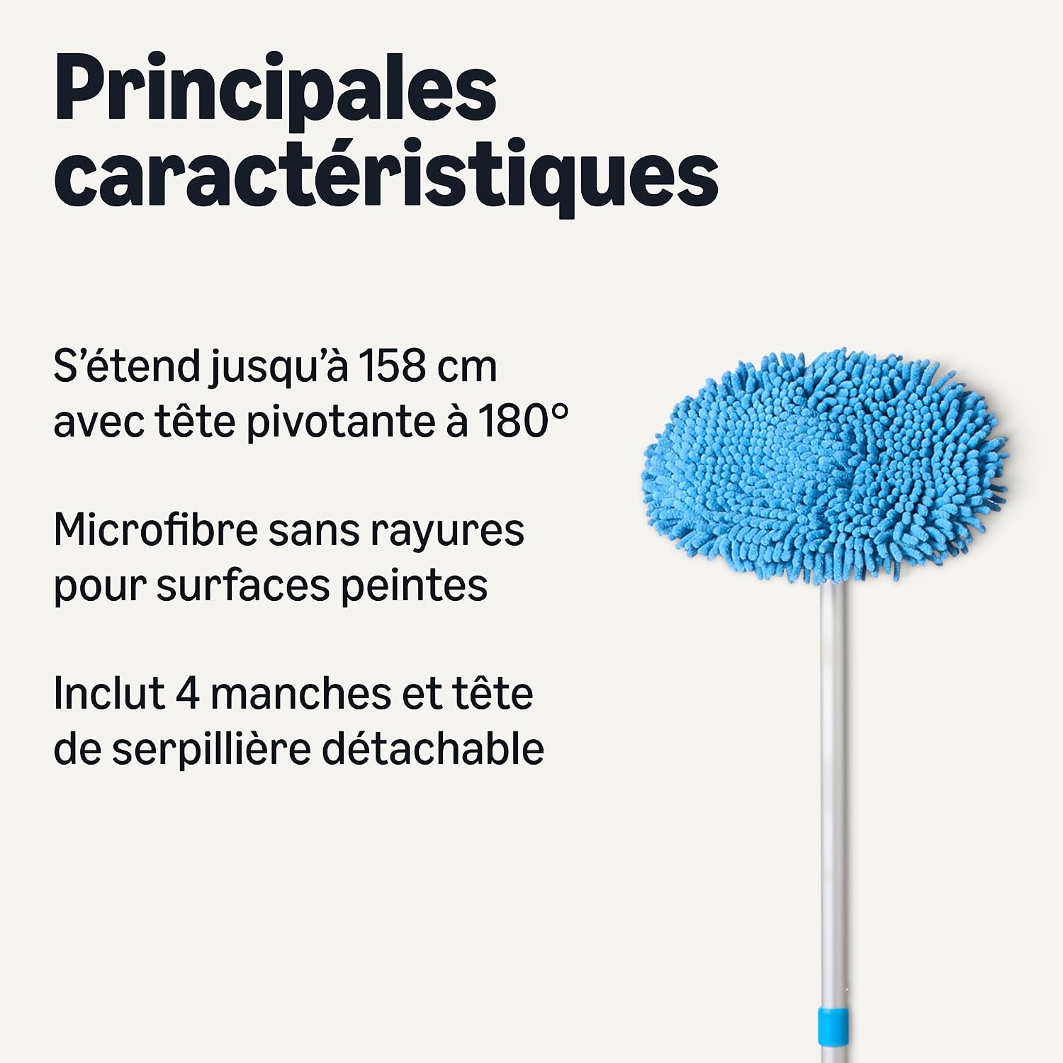 Detalle 2 de Amazon Basics Brosse Télescopique 158 cm