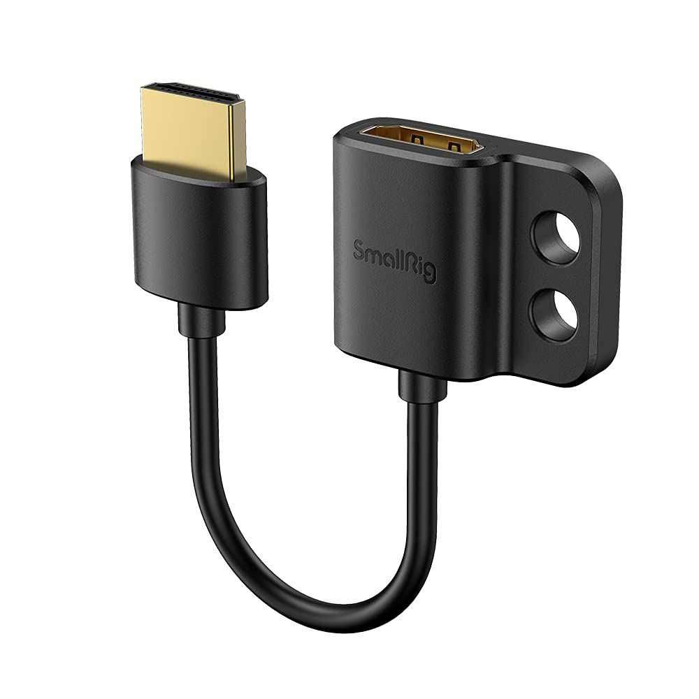 Detalle de SMALLRIG 3019 HDMI-adapterkabel, 14 cm, A-naar-A, 4K bij 60 Hz
