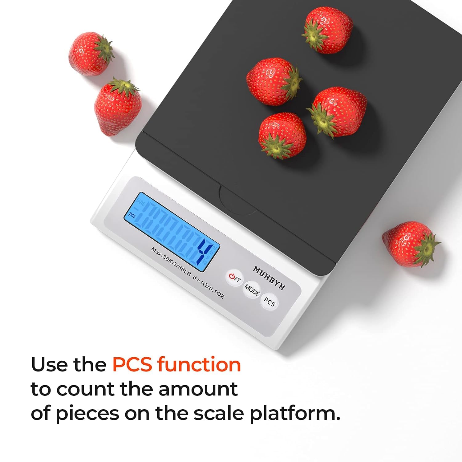 Detalle de MUNBYN postal scales 30kg parcel scale