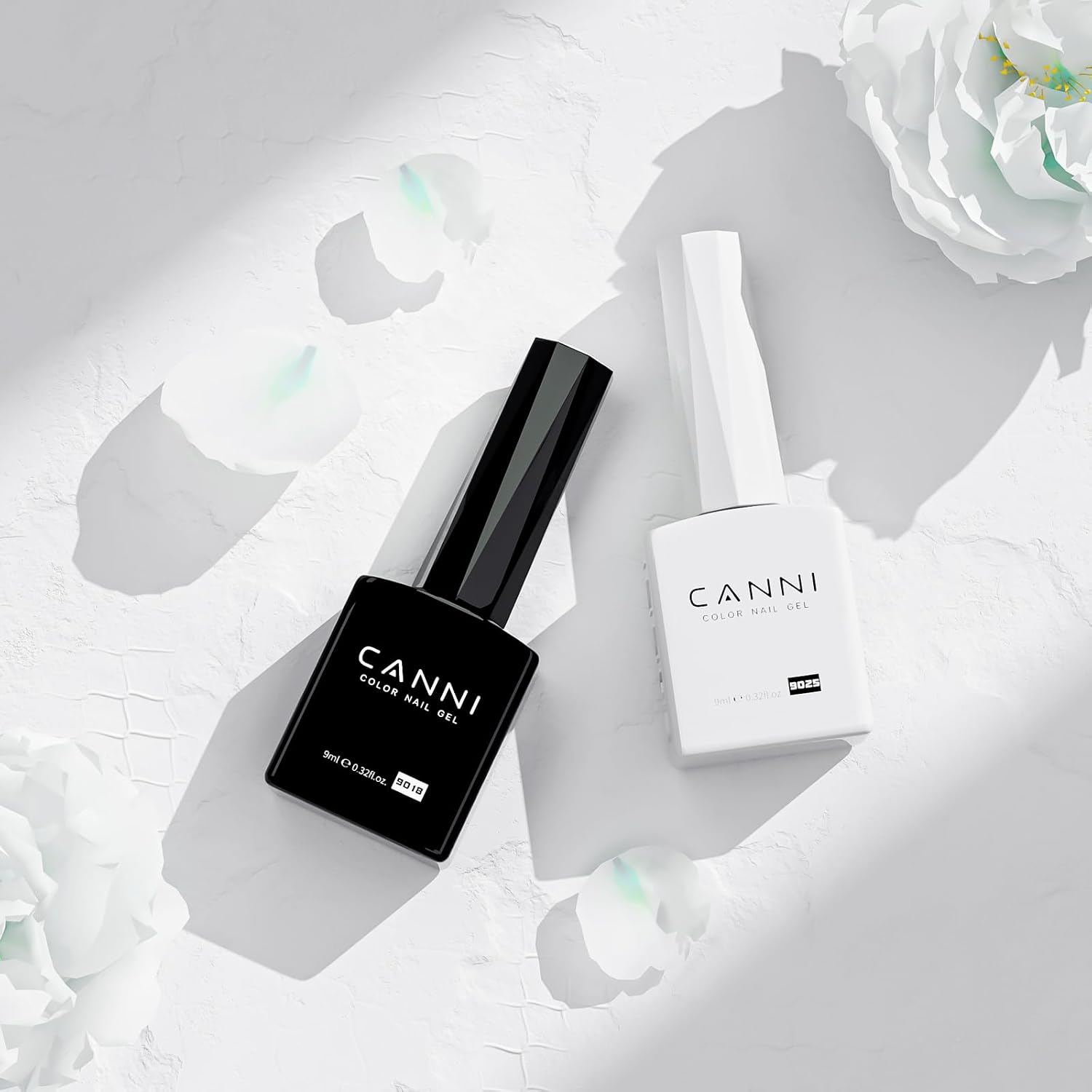 Thumbnail 2 de CANNI Hema-Free Black & White Gel Nail Polish Set (2-Piece) — LED Soak-Off Gel Kit for DIY Manicures