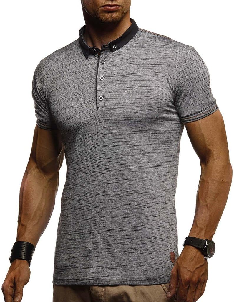Thumbnail 1 de Leif Nelson LN1310 – T-shirt à col polo pour homme en coton basique, coupe ajustée