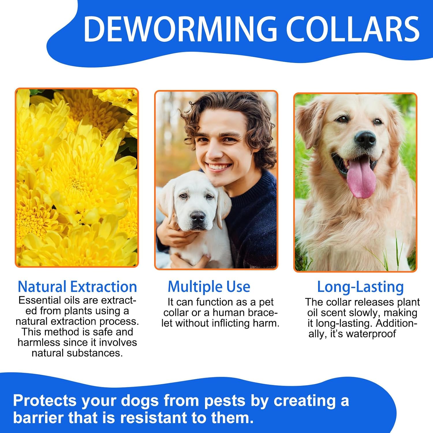 Thumbnail 4 de Dog Collar 4-Pack (Collars for Dogs) – 60cm, suitable from 7+ weeks