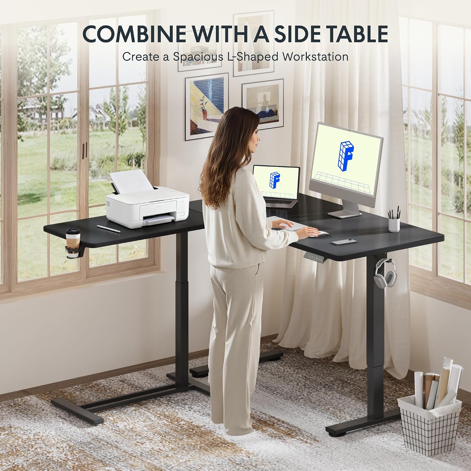 Detalle 2 de FLEXISPOT Mobile Standing Desk 27.6-Inch
