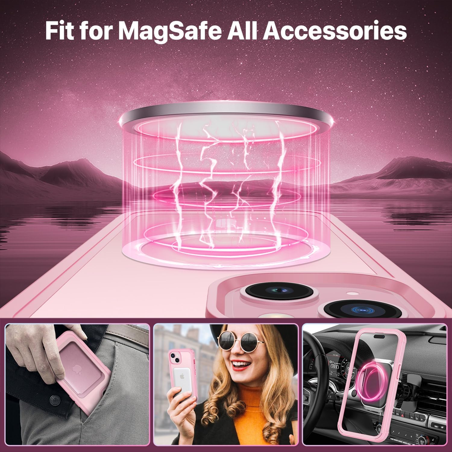 Thumbnail 4 de CENHUFO iPhone 15 6.1″ 360° magnetic protective case